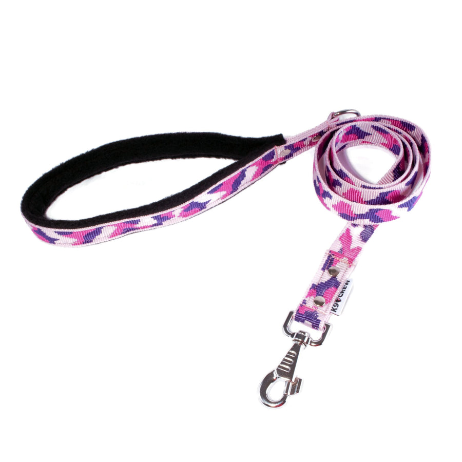 2.5cm Comfort Fleece Lead 150cm – Pink Camo
