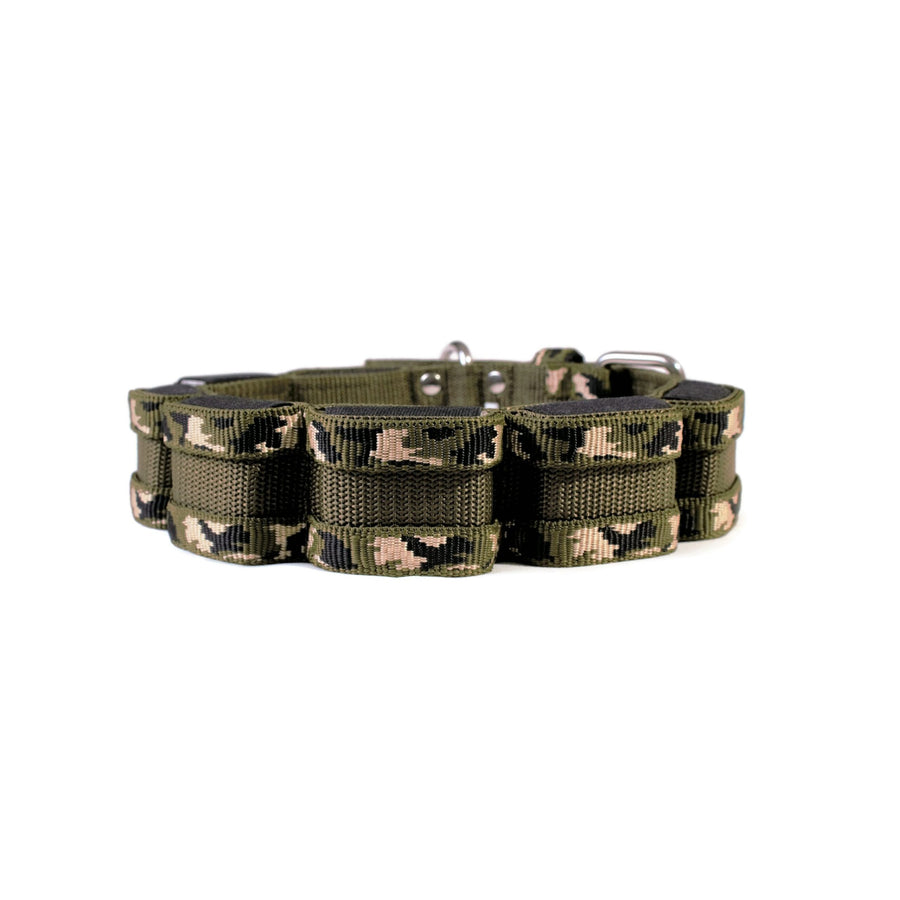 Mega Weight Strip Collar – Khaki/ Jungle Camuflage