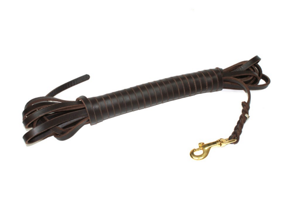 10.5m Waterproof Leather Training Lead - No Handle-0