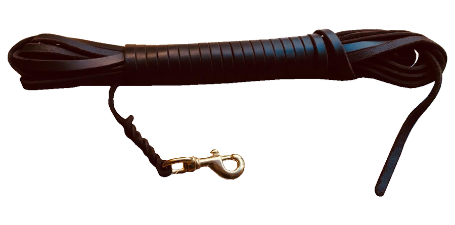 10.5m Waterproof Leather Training Lead – No Handle