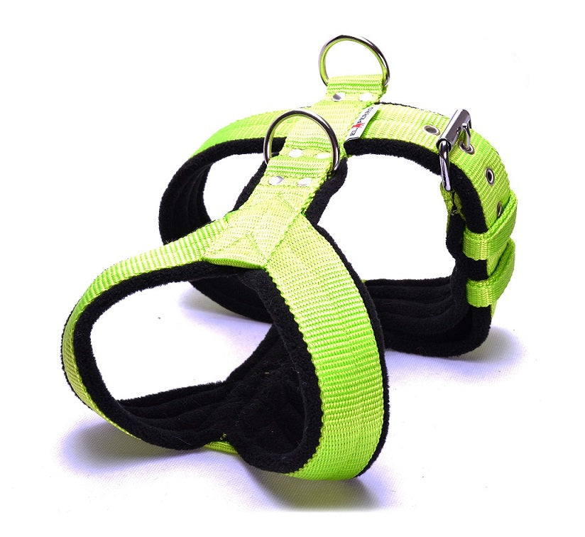 4cm Neon Green Fleece Comfort Harness